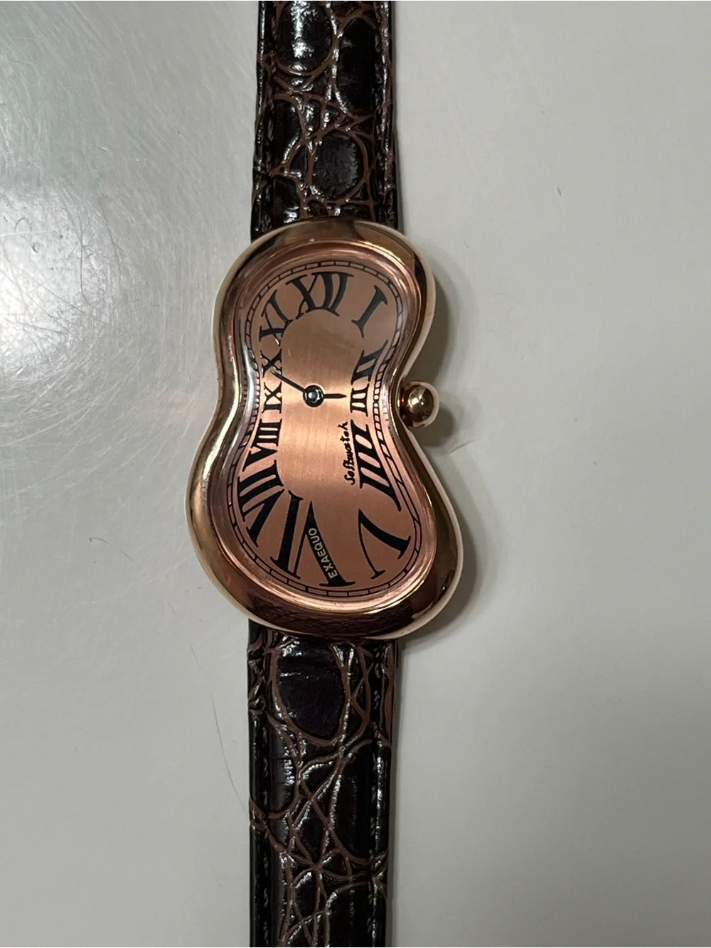 Rare Salvador Dali Softwatch By EXAEQUO Rose Gold Vintage Large watch 92010